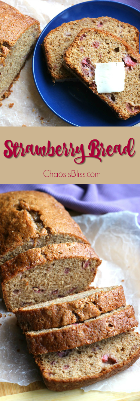 Strawberry Bread is a favorite breakfast bread using fresh or frozen strawberries. It's super easy to make, and so yummy!