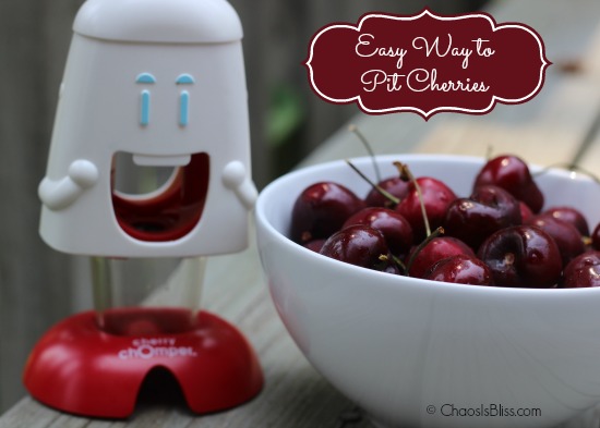 Easy way to pit cherries