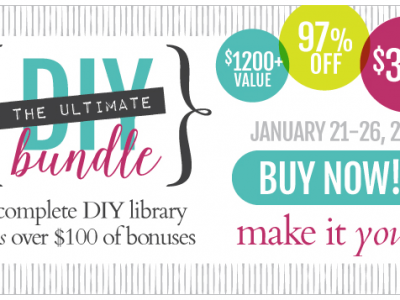 If you're into sewing, photography, gardening, home decor and more - get the Ultimate DIY bundle only through Jan. 26th, $1200 in eBooks and classes for only $34.95!