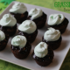 Easy and Quick Grasshopper Brownie Bites recipe, a yummy St. Patricks Day treat.