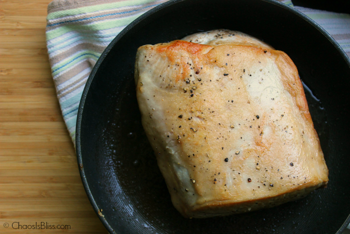 A slow cooker pork recipe to impress! Perfectly roasted pork loin with a bourbon brown sugar glaze.