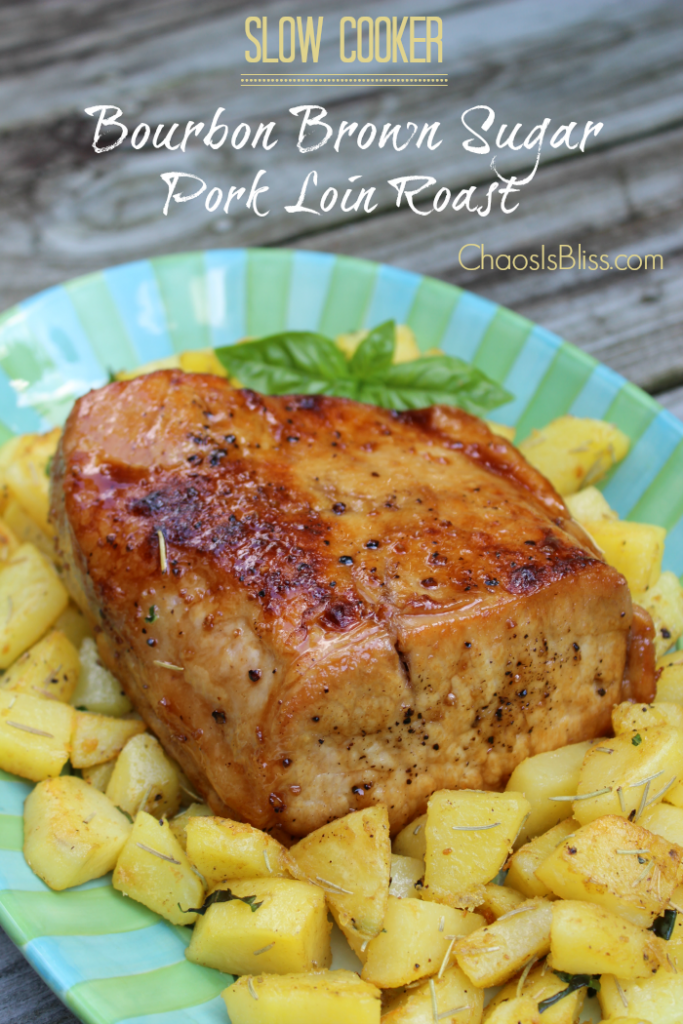 Bourbon Brown Sugar Pork Loin Roast Slow Cooker Recipe