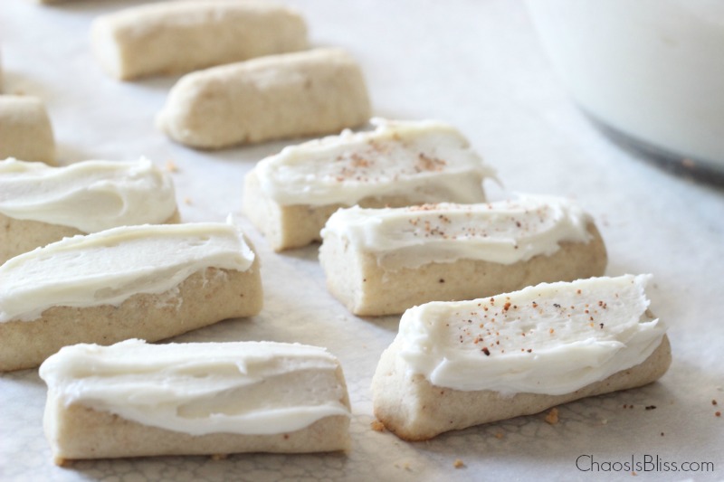 Heading to a Christmas cookie exchange? My favorite Christmas cookie growing up, were these Nutmeg Logs, easy to make and so yummy!