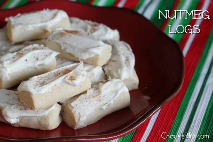 Heading to a Christmas cookie exchange? My favorite Christmas cookie growing up, were these Nutmeg Logs, easy to make and so yummy!