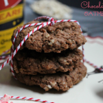 Chocolate Peppermint Oatmeal Cookies are a great Christmas cookies recipe using oats, cocoa and peppermint baking chips.