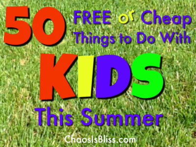 Your kids will not be bored with these ideas of free or cheap things to do with kids this summer!