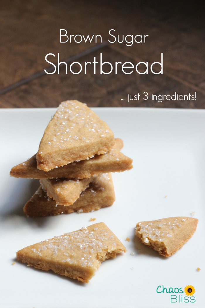 Brown Sugar Shortbread is an easy cookie recipe with just 3 ingredients!