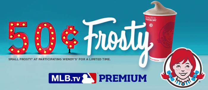 Wendy's 50 cent Frosty and MLB.tv