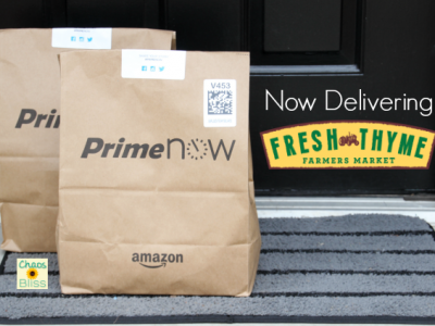 You can now have Prime Now Fresh Thyme grocery delivery in the Indy area, and soon in many more cities! Here's a Prime Now Fresh Thyme delivery review.