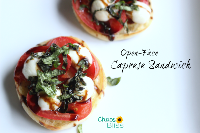 If you love caprese salad, you must try this open-face Caprese Sandwich, a vegetarian recipe using English muffins!