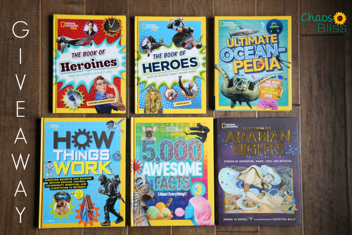 National Geographic Kids books are such a wonderful way to foster kids' love of learning, and I'm giving away a set of hardcover books!