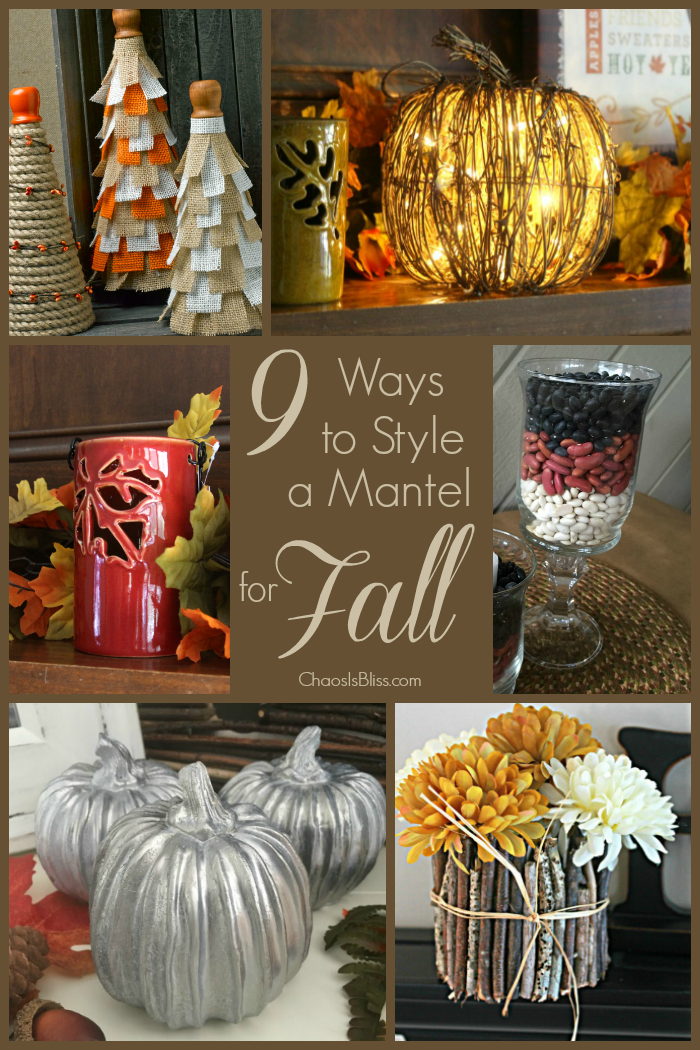 If you're looking for fresh ideas for DIY Fall mantel decor, here are 9 ways to style a mantel for Fall - perfect for fall crafts!