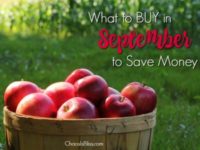 What should you buy in September to save money? What are some money saving tips to save in September?