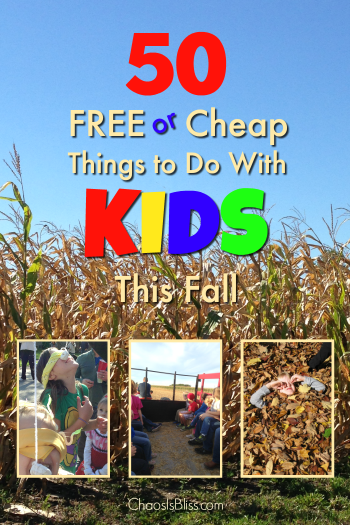 50 Free and cheap things to do with kids this Fall, for frugal family fun!