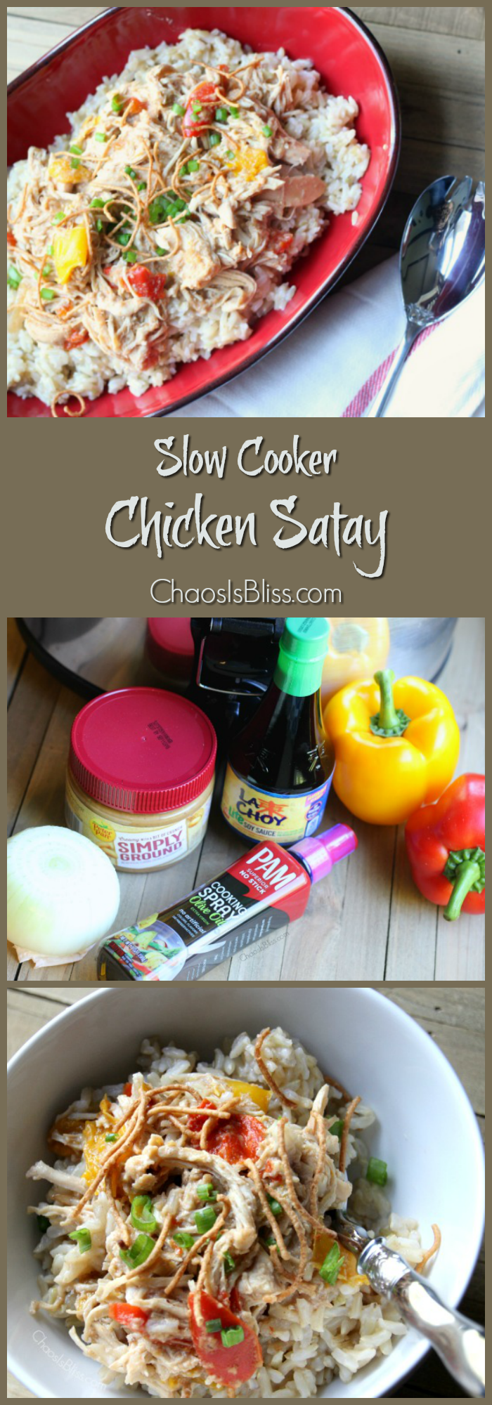 Here’s an easy and mild slow cooker chicken satay recipe that adds just the right heat without being too spicy!