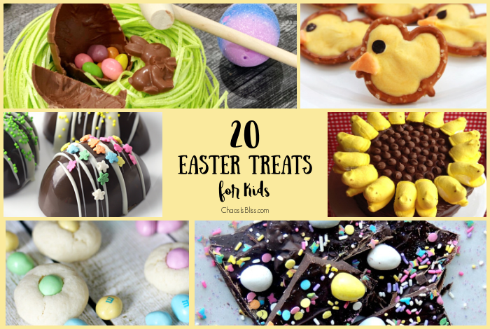 Enjoy these easy to make, 20 Easter treats for kids including Easter cookies, Peeps recipes and more ways to enjoy Spring with fun treats!