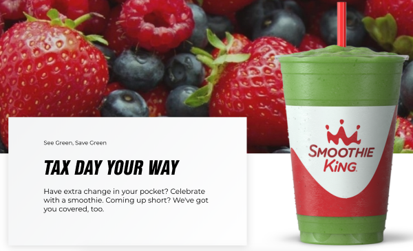 Smoothie King Tax Day