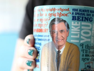 Mister Rogers Sweater Changing Mug