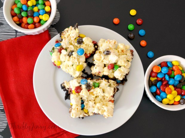 M&Ms Popcorn Brownies