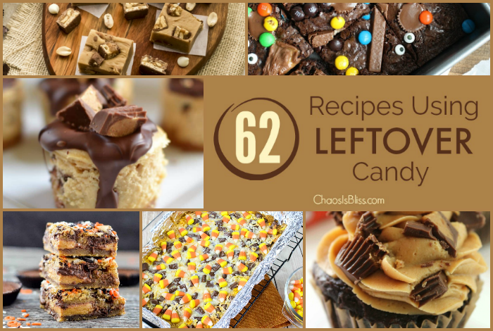 It's a hard thing to even imagine having leftover candy, but if you find yourself in that most difficult predicament, here are 62 recipes for leftover candy that are sure to provide the solution! 