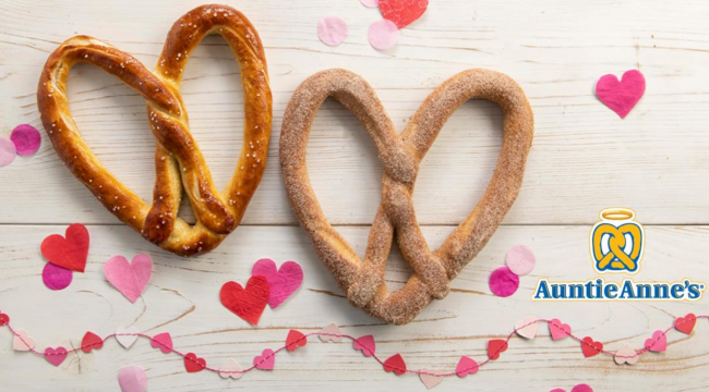 Auntie Annes heart pretzel