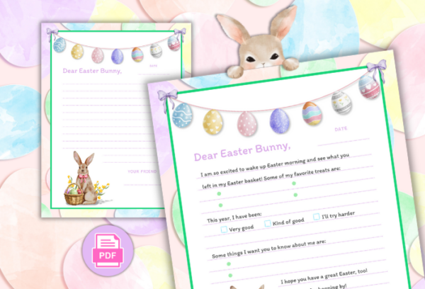 Easter Bunny Letter Printable