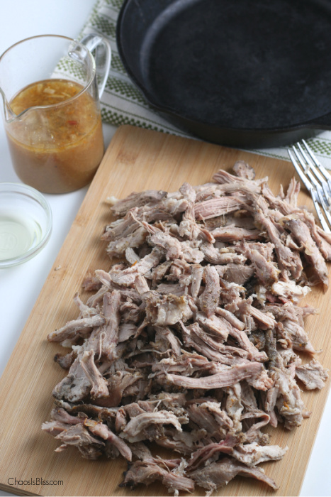 Slow Cooker Pork Tacos shredded pork