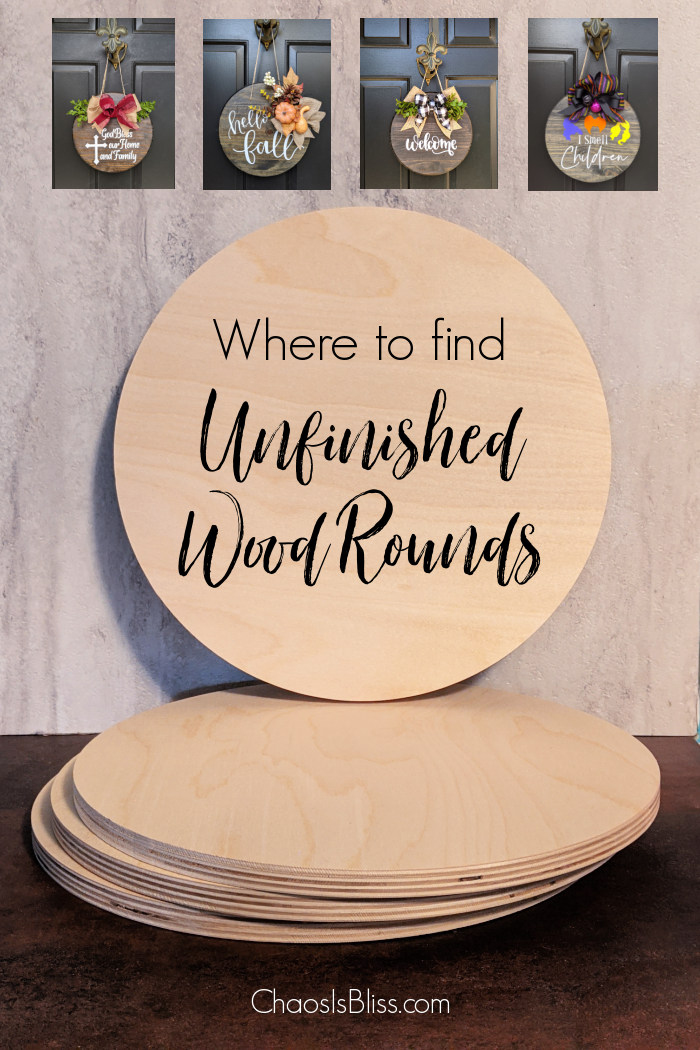 Where Do You Find Unfinished Wood Rounds?